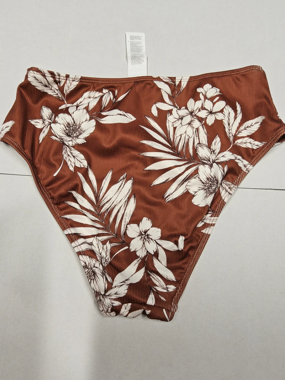 NWOT Cupshe Rust Floral High-Waist Bikini with Tankini - Picture 9 of 10